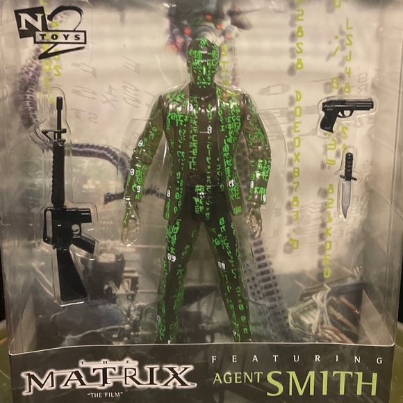 The Matrix The Film AGENT SMITH Matrix Code Variant Action Figure 1999 N2 Toys - Picture 1 of 9